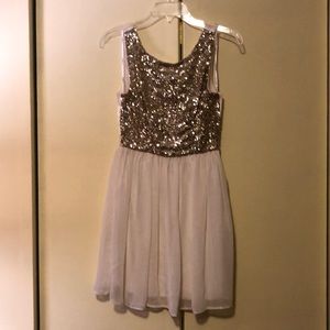 Gold/White Formal Dress